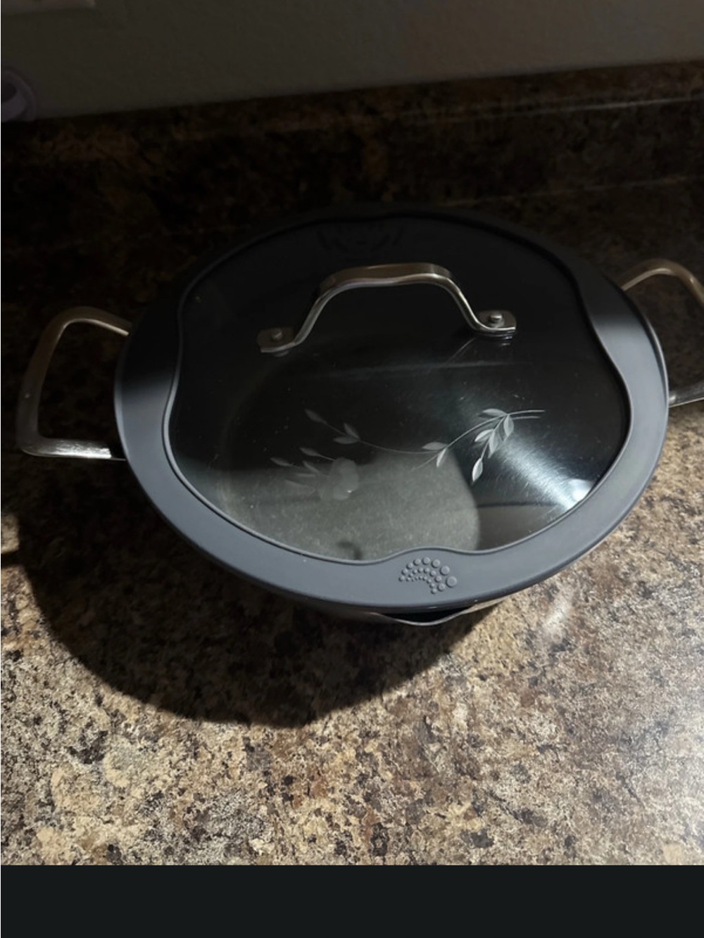 Princess house Pan with Floral Etching